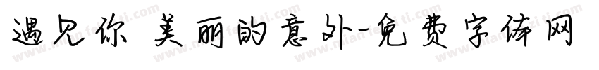 遇见你 美丽的意外字体转换